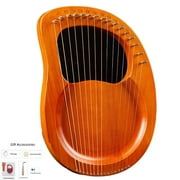Gifts Mahogany 19 String Harp Lyre With Tune Wrench Spare Strings 2 Random Picks